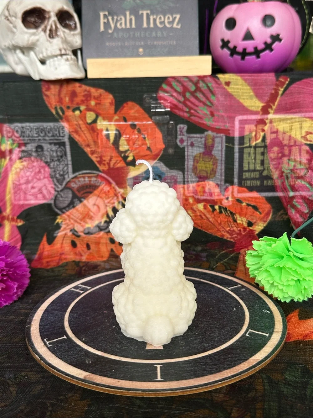 Handmade White Poodle Candle – Cute Dog Shaped Candle